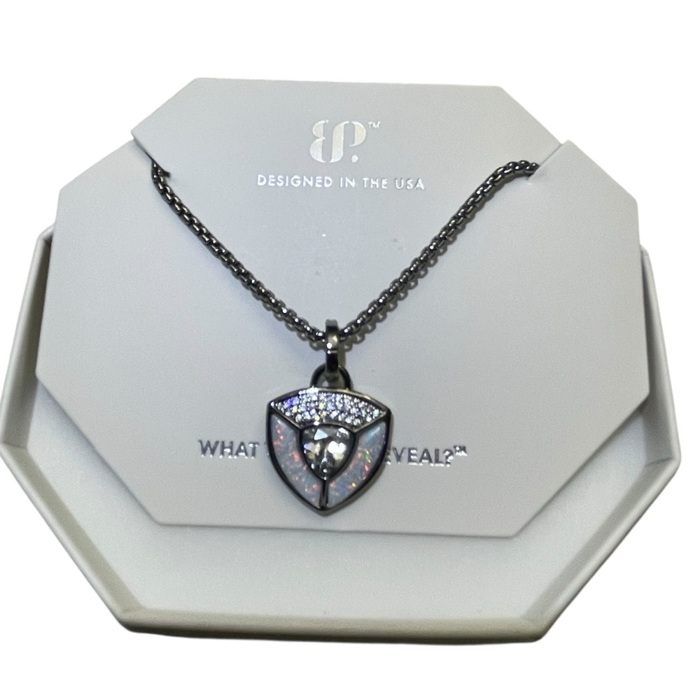 Bomb Party October 2025 Necklace “Wrapped In What Matters” Opal/ Hematite NIB